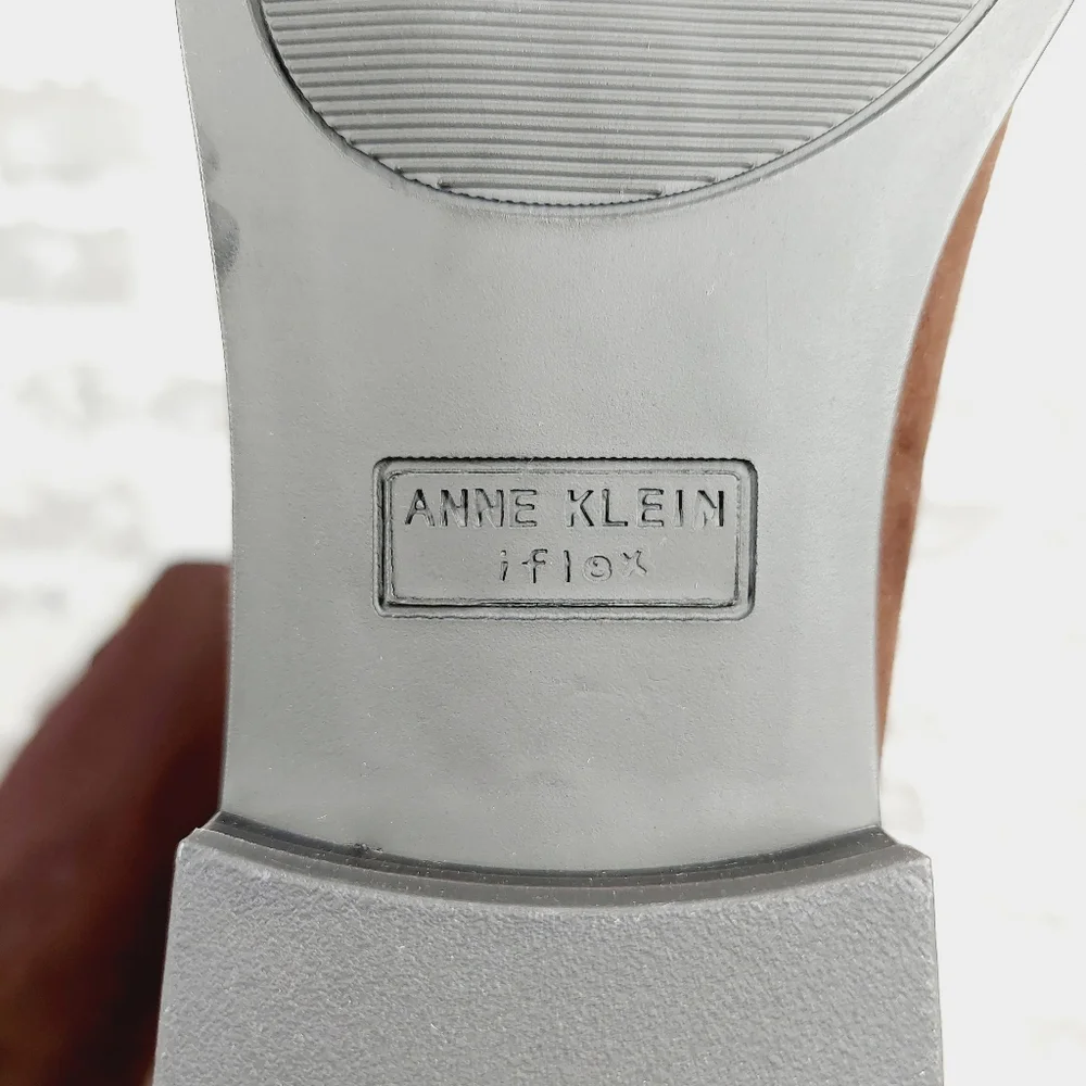 New Anne Klein Audrey Brown Zip Up Knee High Boots V413 - Picture 8 of 11